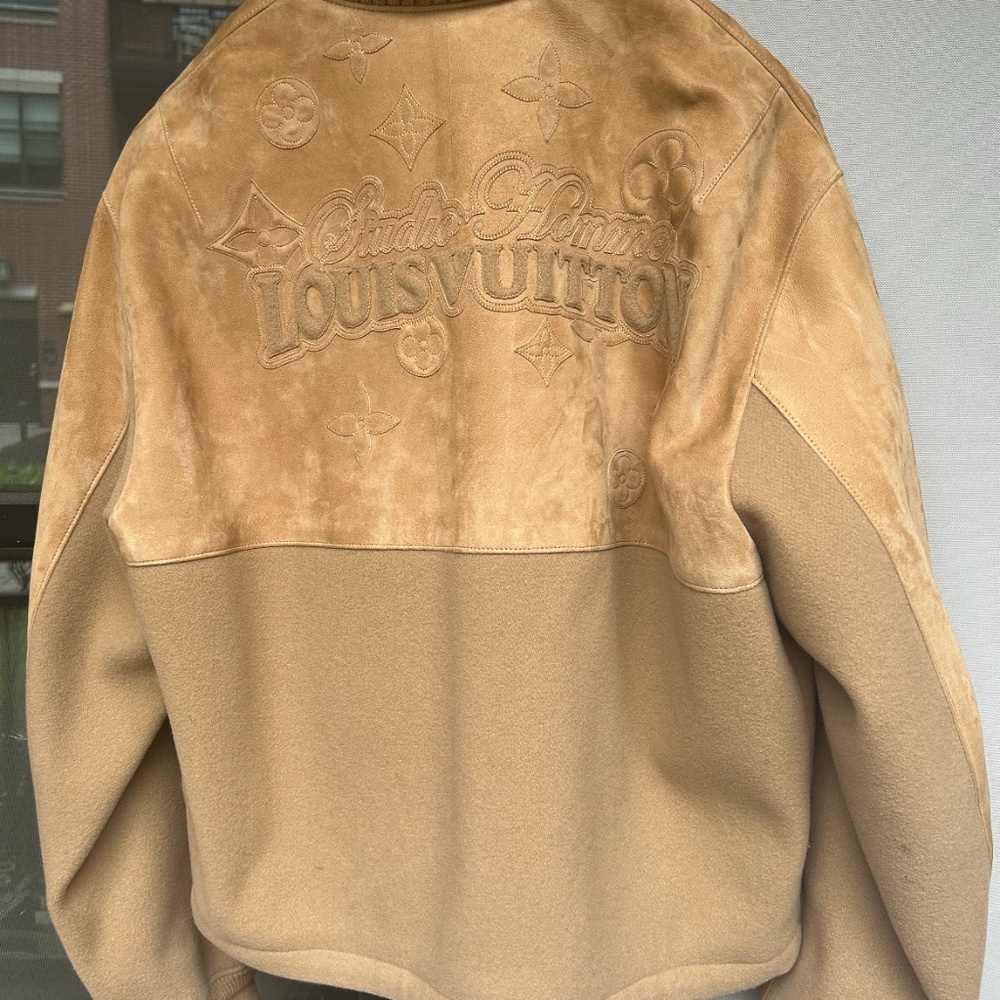 Teddy suede LV bomber